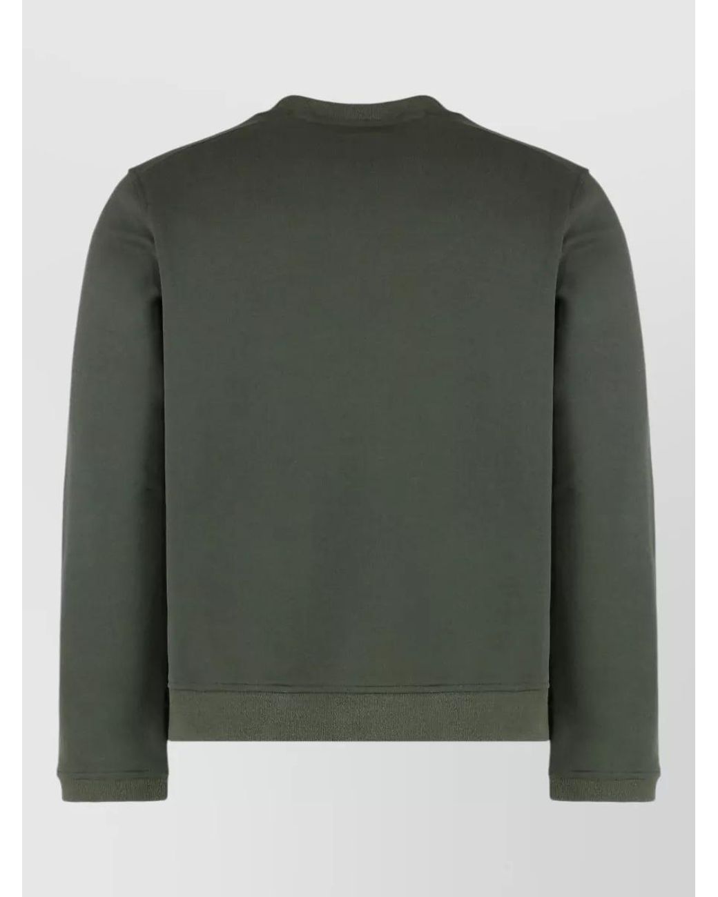 K-Way Green Cashmere-Blend Ribbed Crewneck Sweater for men