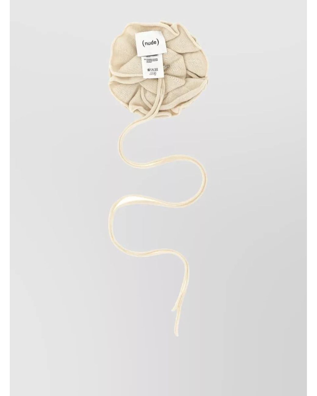 Nude White Cashmere Knit Floral Hair Pin