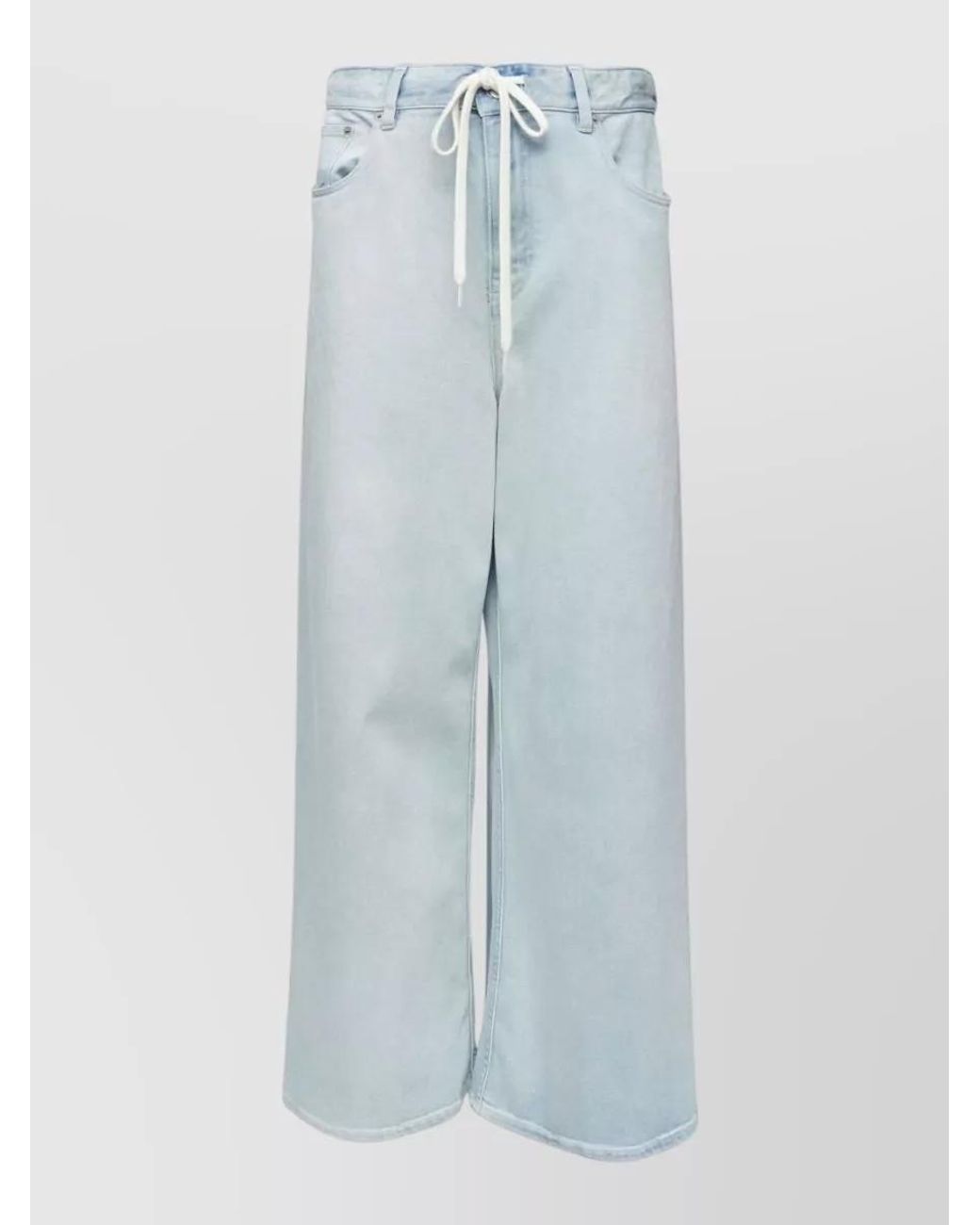 MM6 by Maison Margiela Blue Denim High-Rise Wide-Leg Jeans