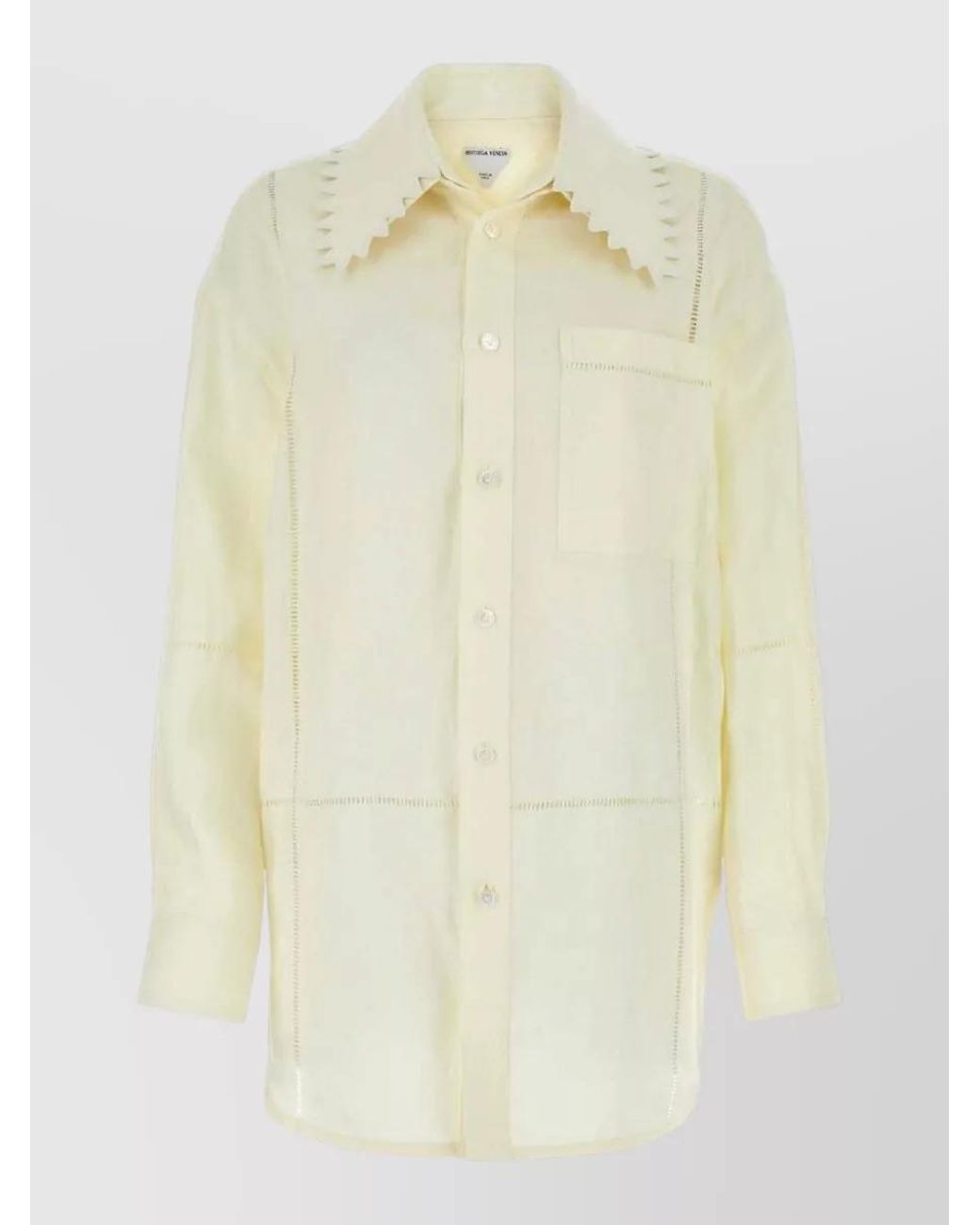 Bottega Veneta White Linen Shirt for men