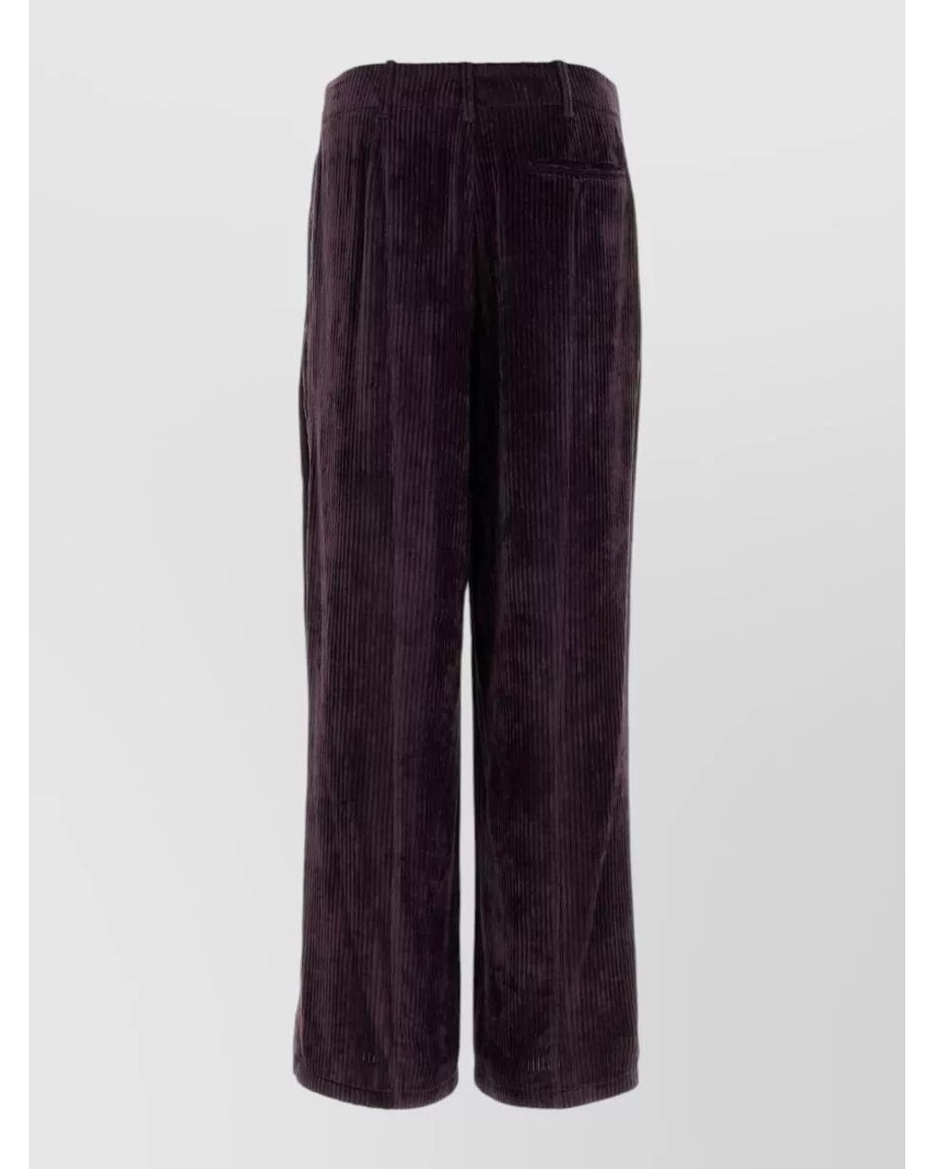 Giorgio Armani Purple Corduroy Wide-Leg Trousers for men