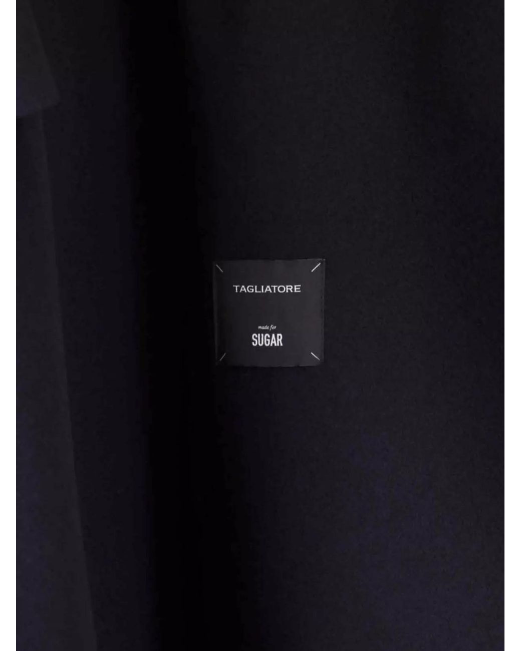 Tagliatore Blue Cashmere Double-Breasted Belted Fitted Jacket