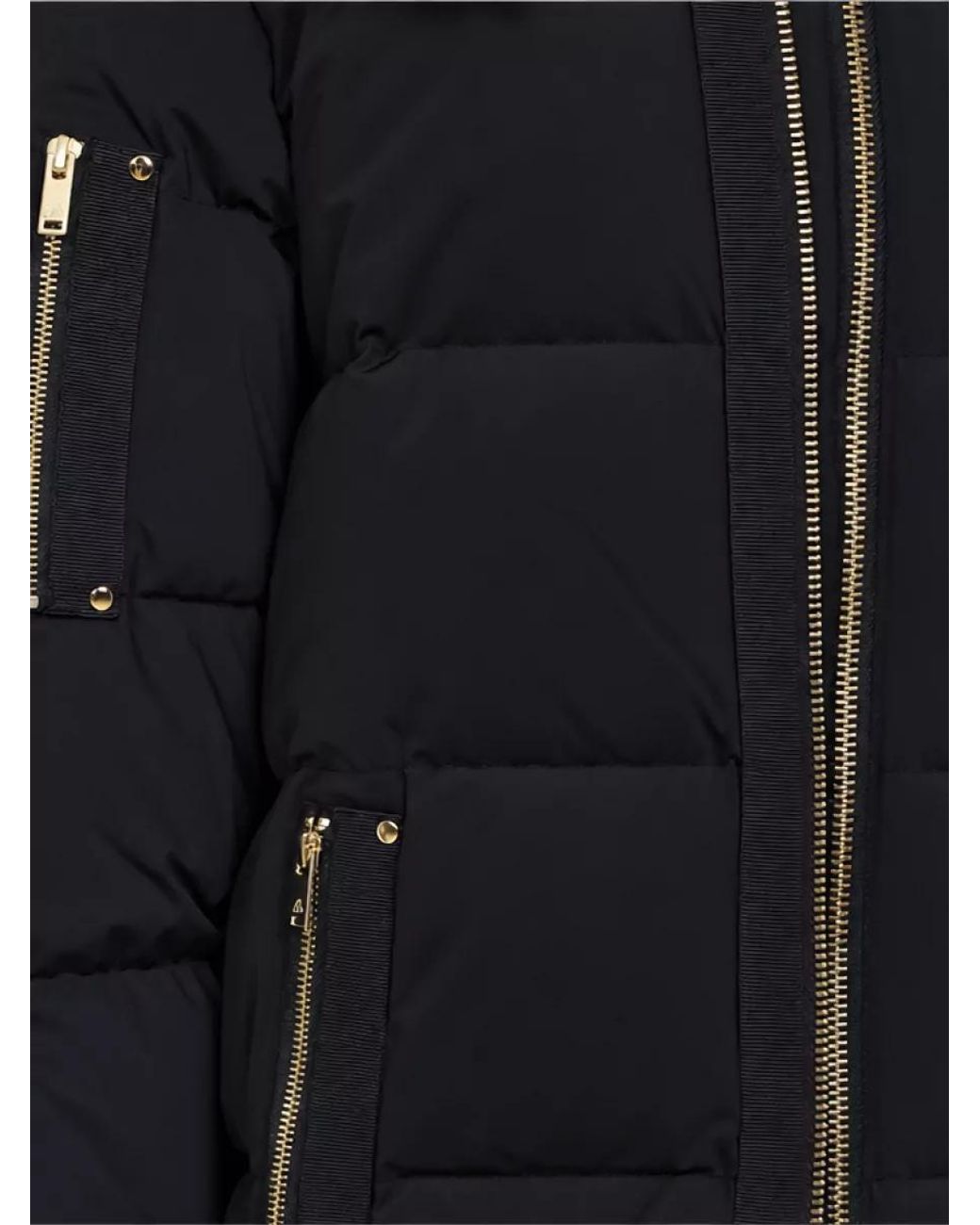 Moose Knuckles Black Down Bomber Jacket for men