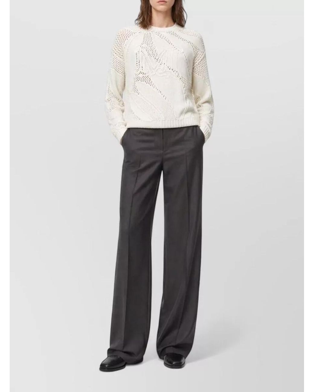 Max Mara White Embroidered Cotton Sweatshirt