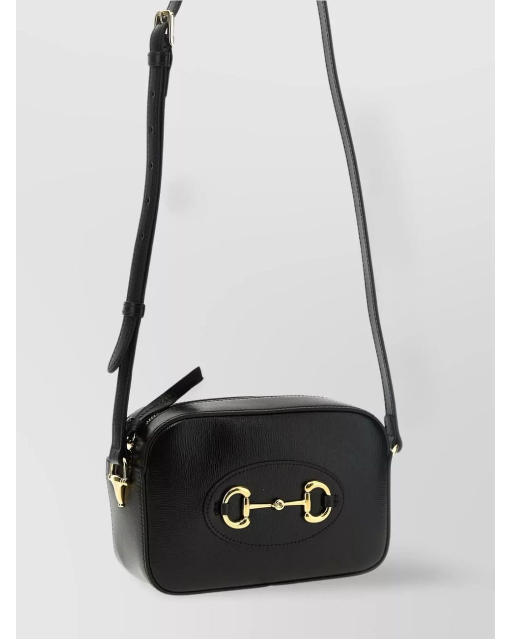 Gucci Black Horsebit 1955 Small Leather Crossbody Bag