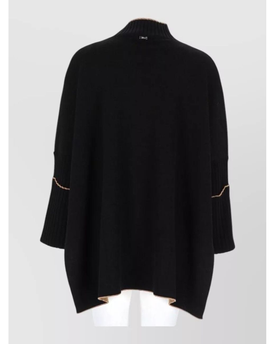 Herno Black Oversized Wool Sweater