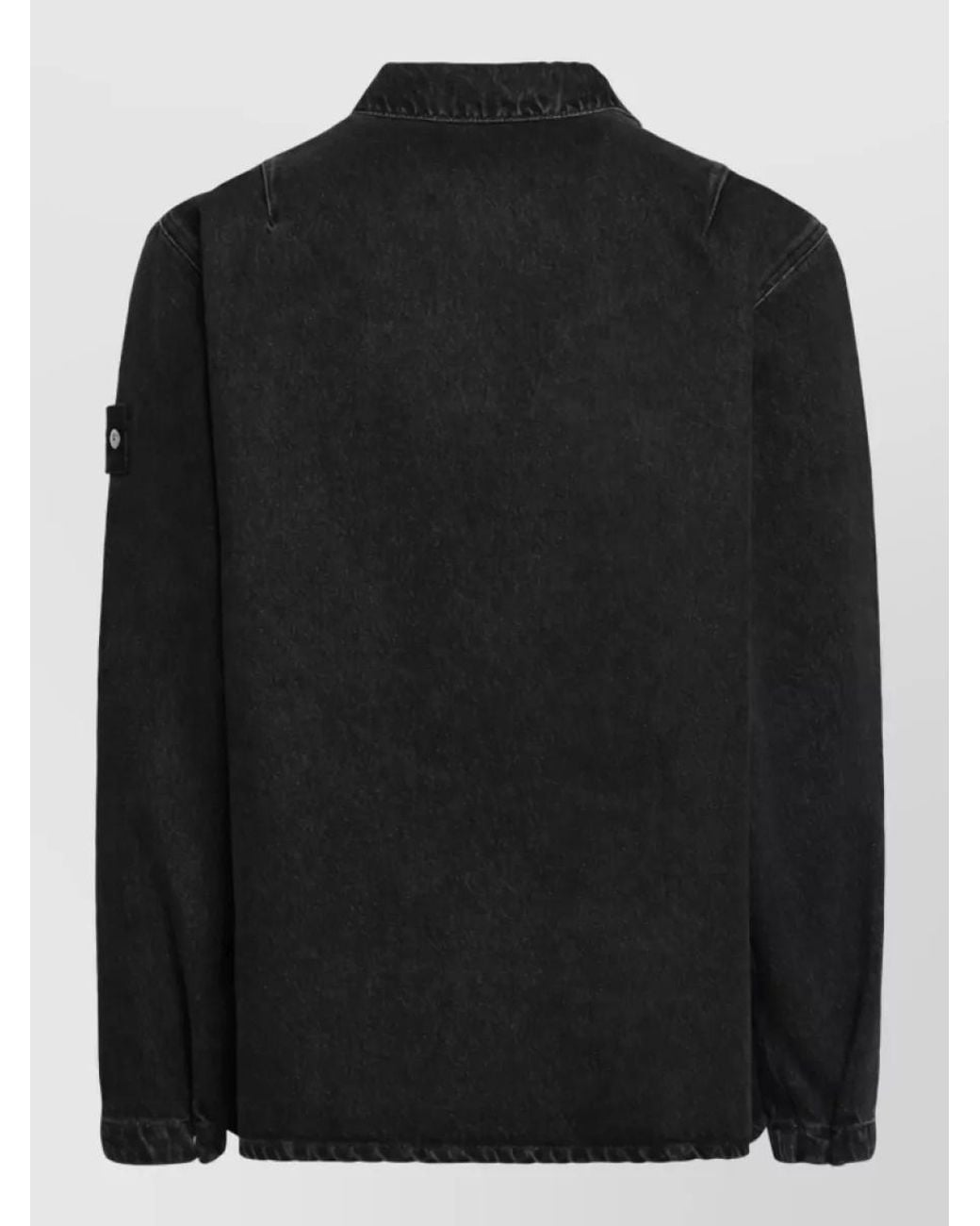 Stone Island Black Denim Shirt Jacket for men