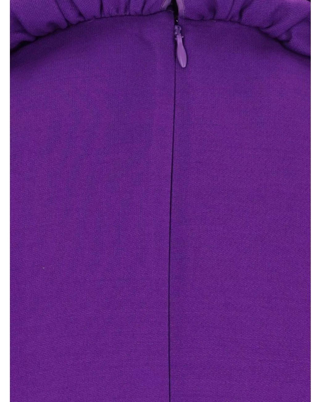 Valentino Purple Silk Mini Dress