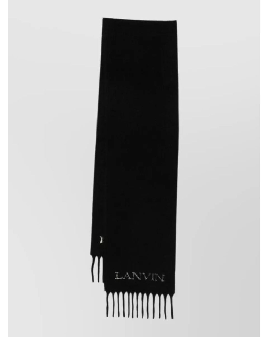 Lanvin Black Wool Scarf
