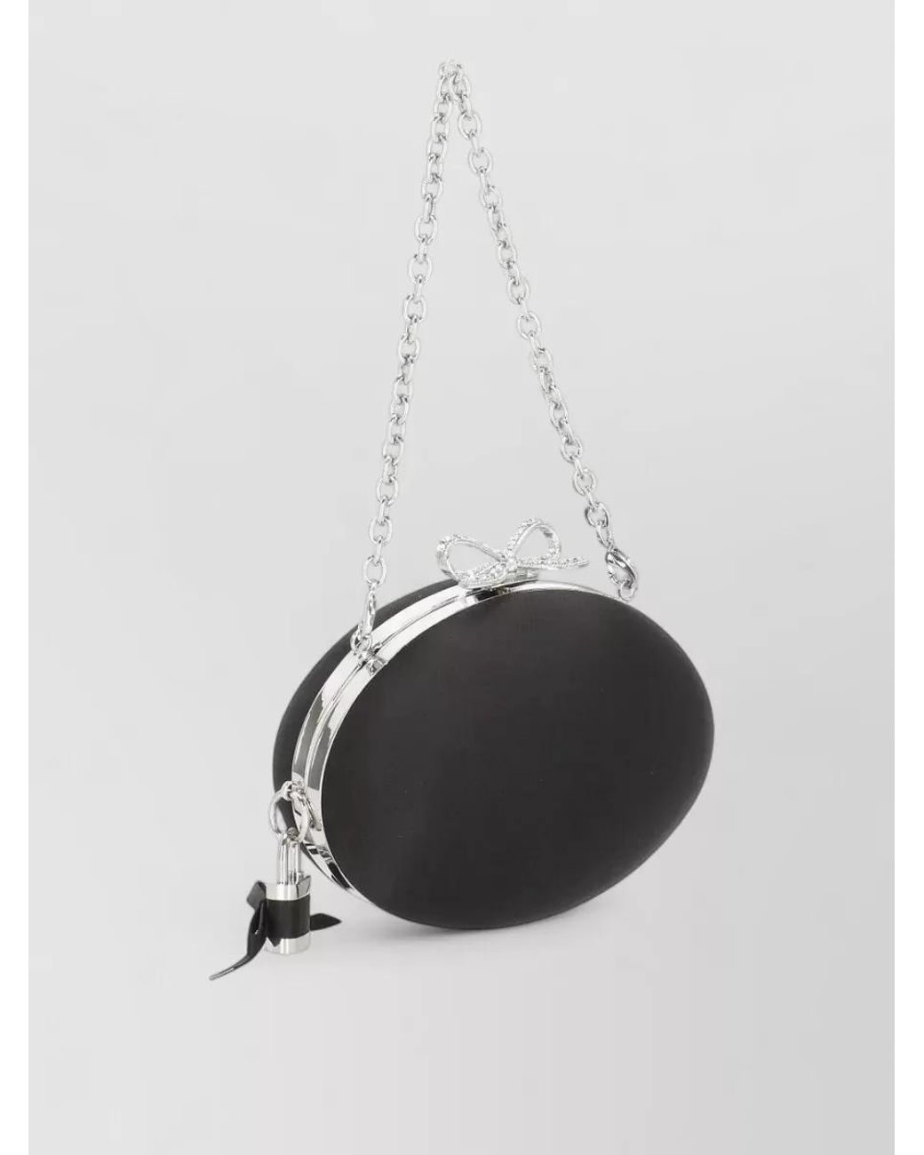 Self-Portrait Black The Bow Clutch Bag
