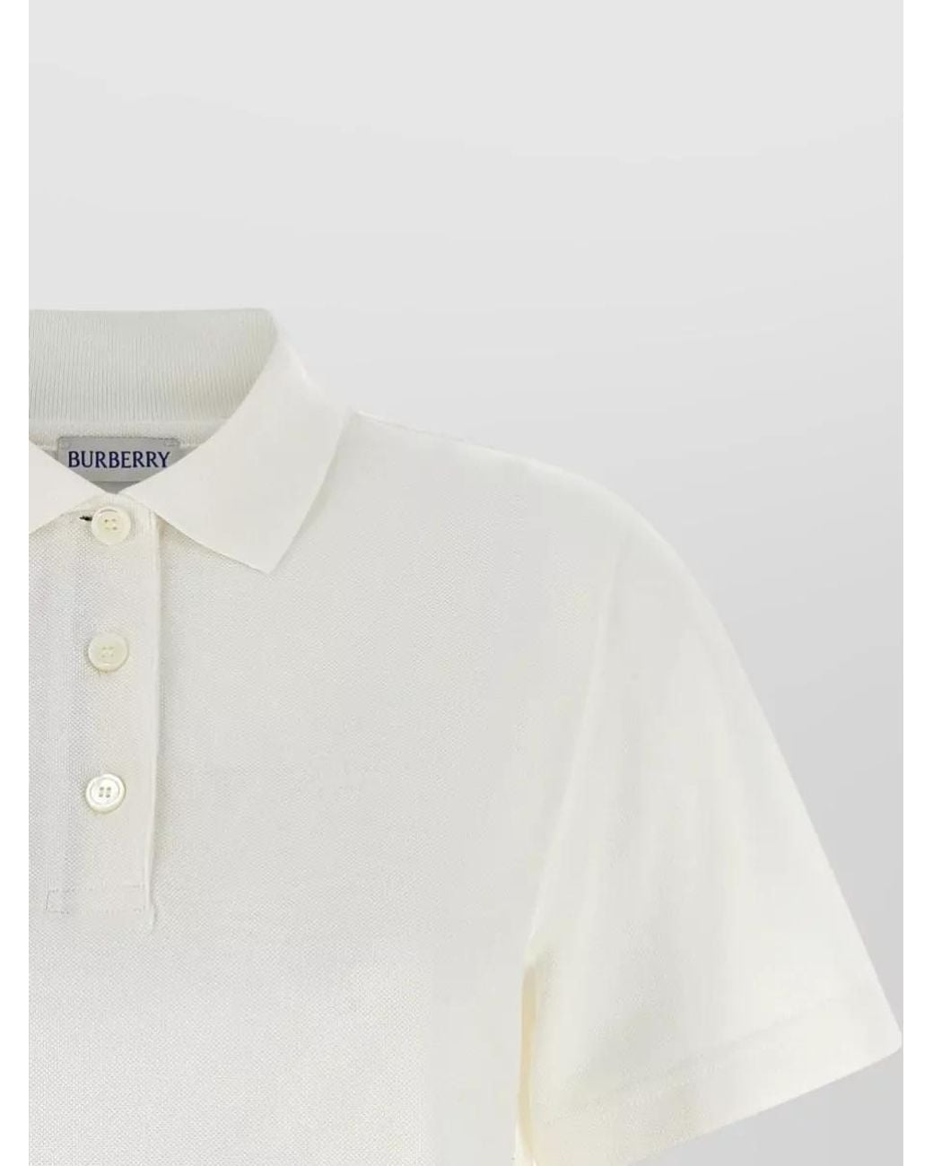 Burberry White Polo Shirts