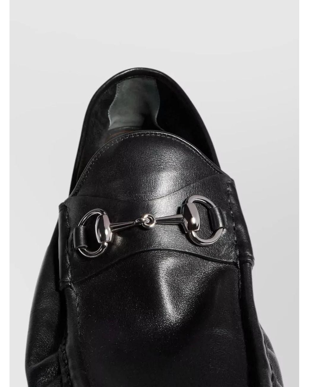Gucci Black Calfskin Leather Loafers for men
