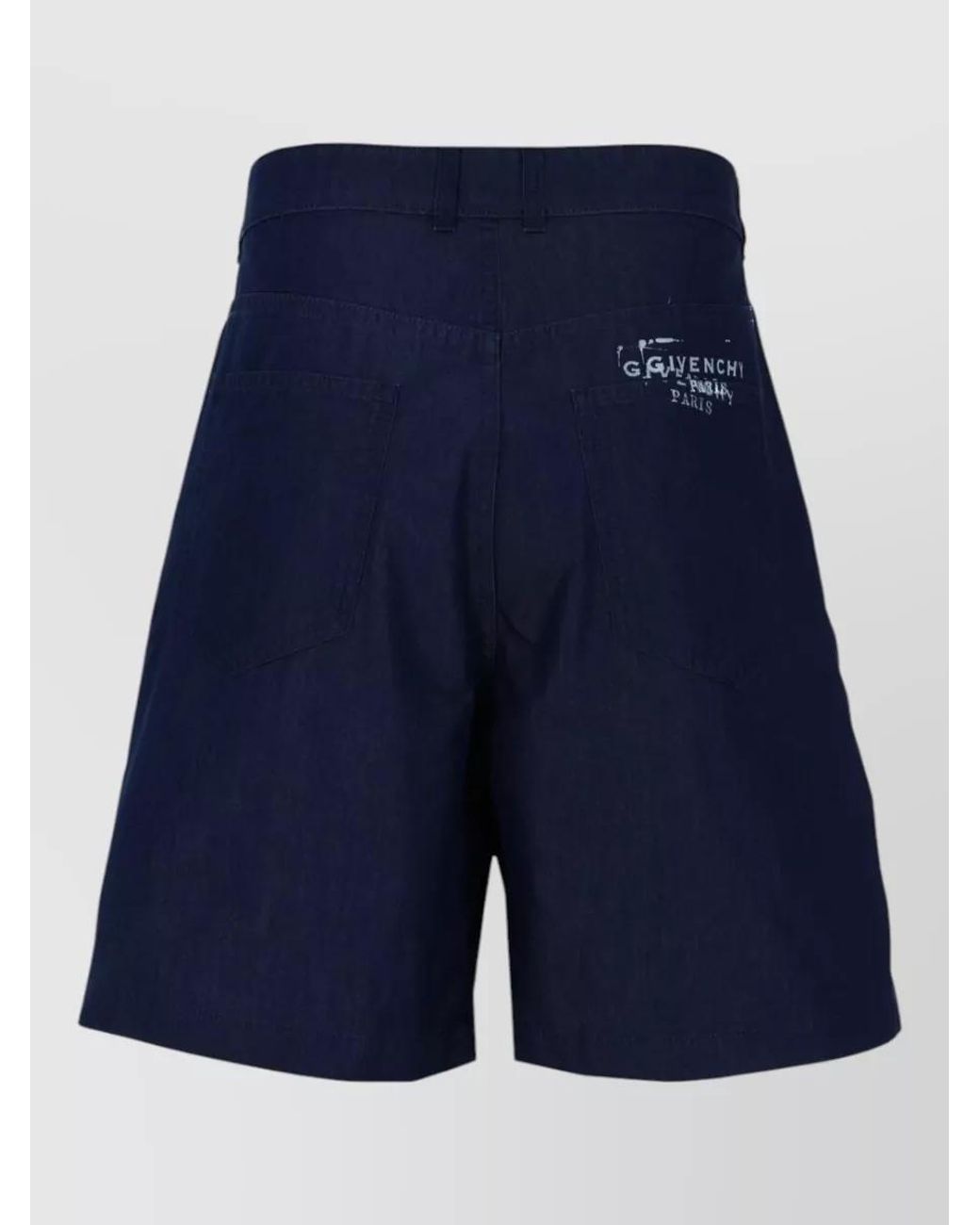 Givenchy Blue Logo Print Regular-Fit Bermuda Shorts for men
