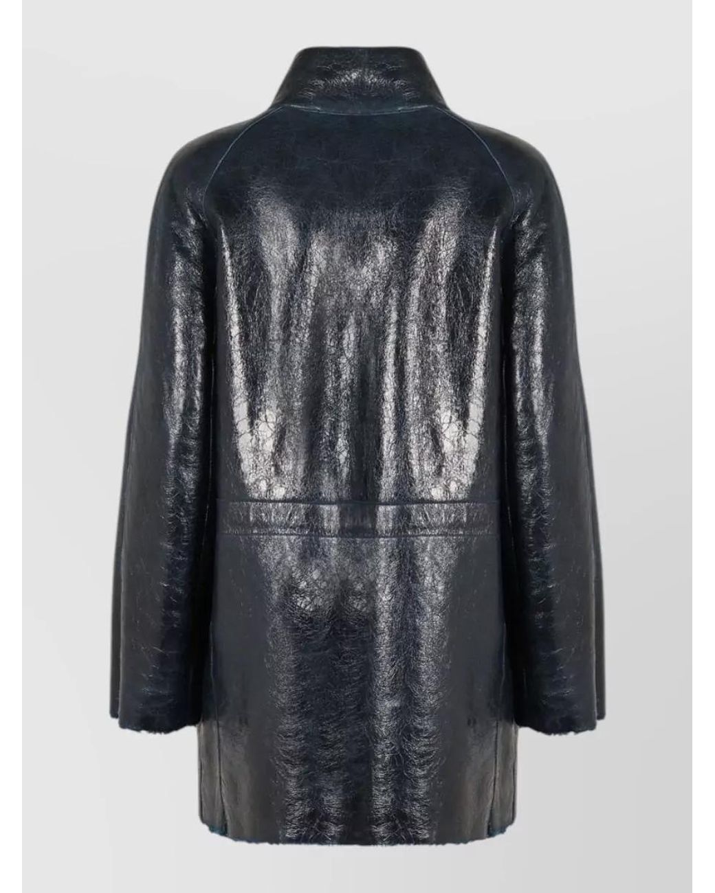 Fendi Blue Shearling Jacket