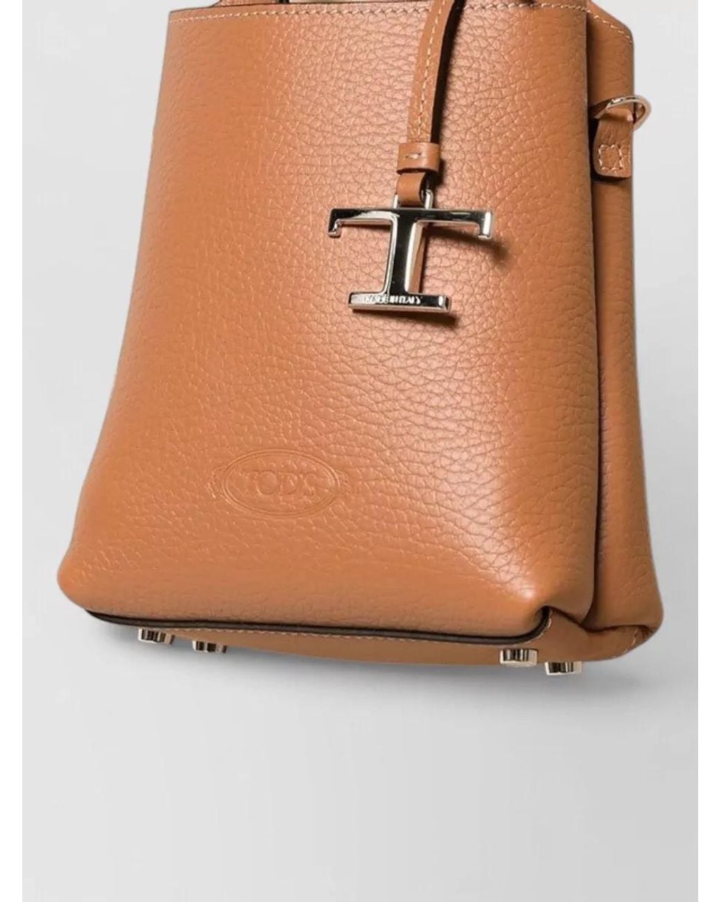 Tod's Brown Micro Hammered Leather Mini Bag