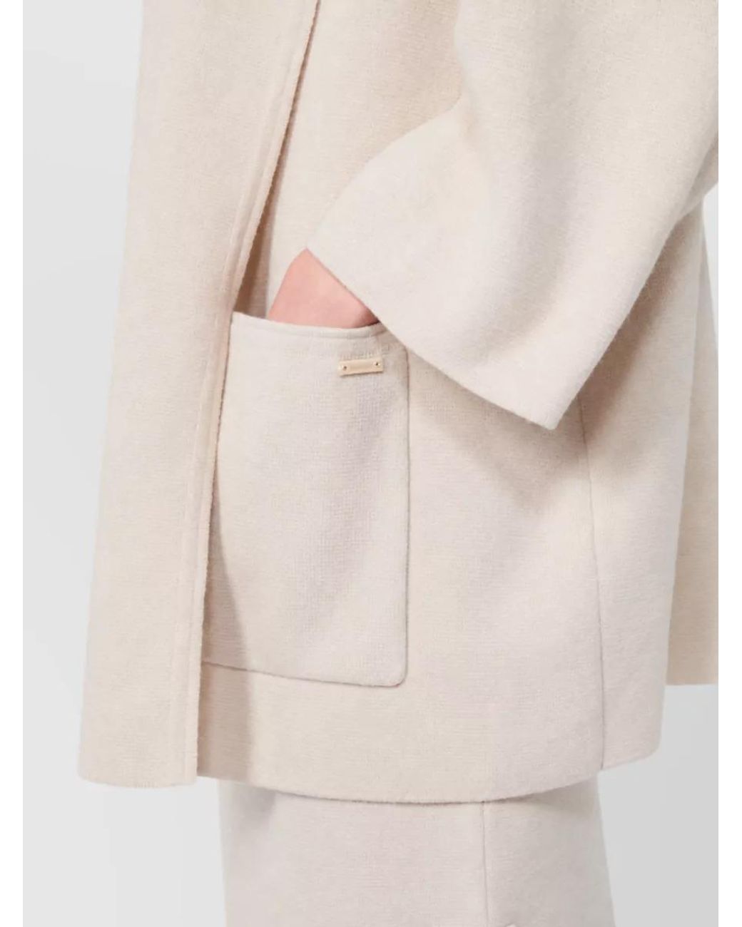 Max Mara Natural Cashmere Wool Hooded Cardigan