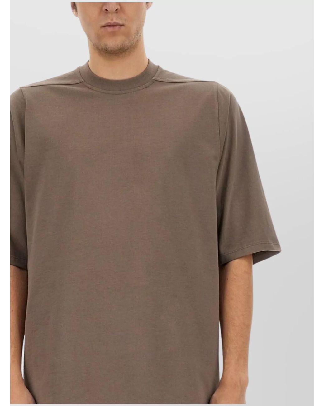 Rick Owens Brown Cotton Oversized T-Shirt for men