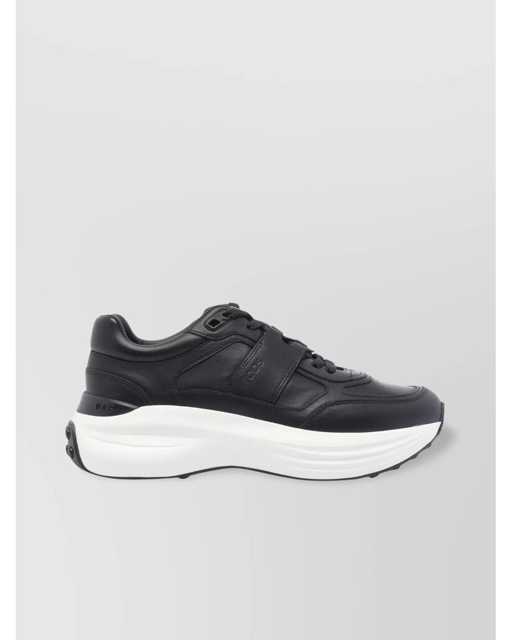 Tod's Gray Leather Low-Top Sneakers