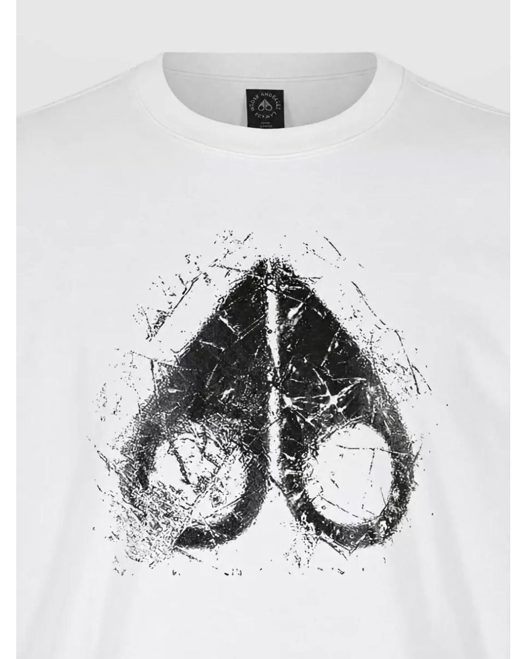 Moose Knuckles White Cotton Slim-Fit Logo-Print T-Shirt for men