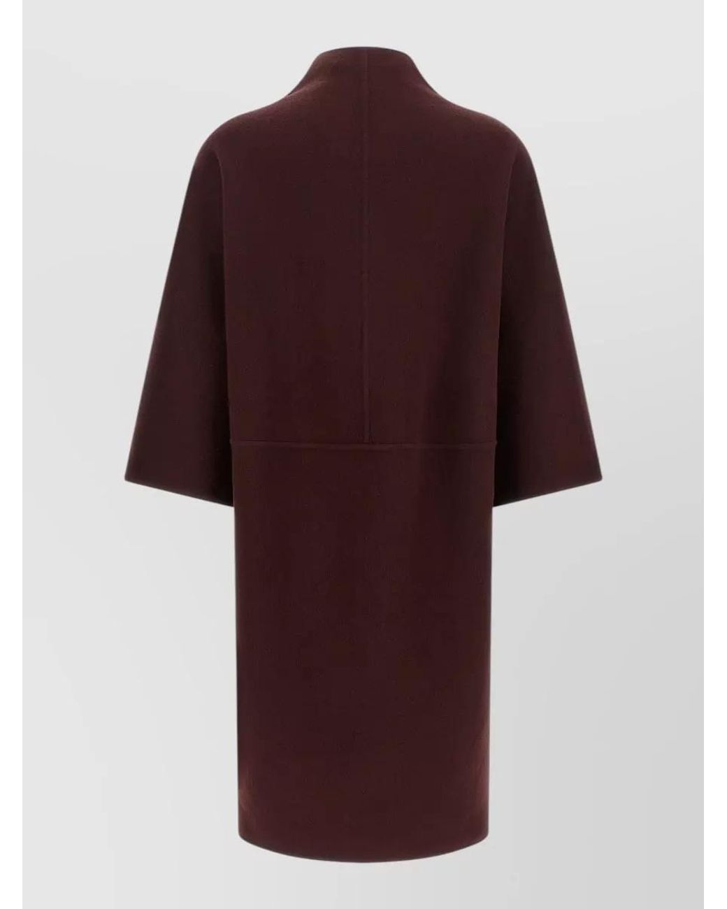 Gianluca Capannolo Red Belted Funnel Neck Coat
