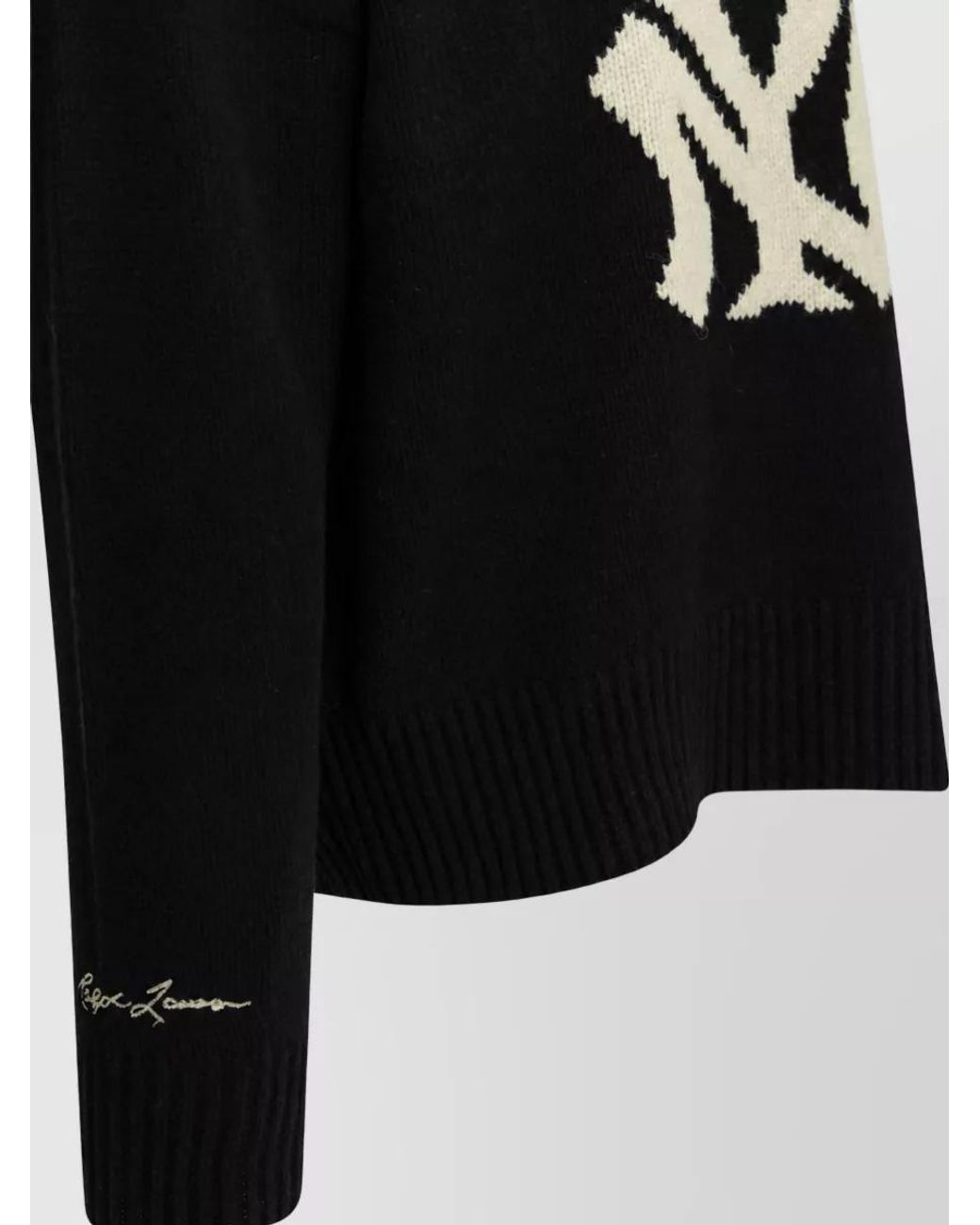 Polo Ralph Lauren Black Wool Alpaca Crew-Neck Sweater for men