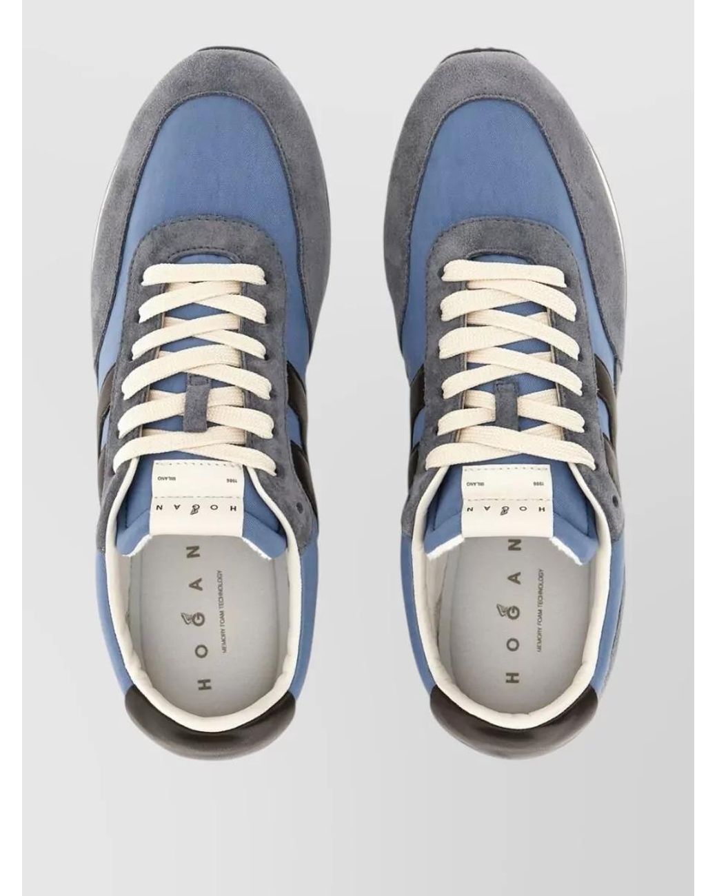 Hogan Blue Leather Low-Top Sneakers for men
