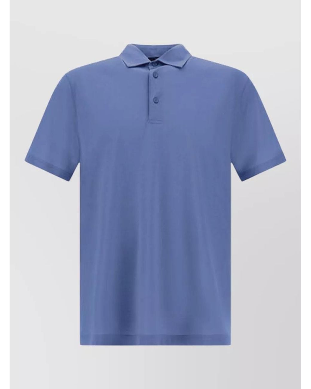 Herno Blue Cotton Polo Shirt for men