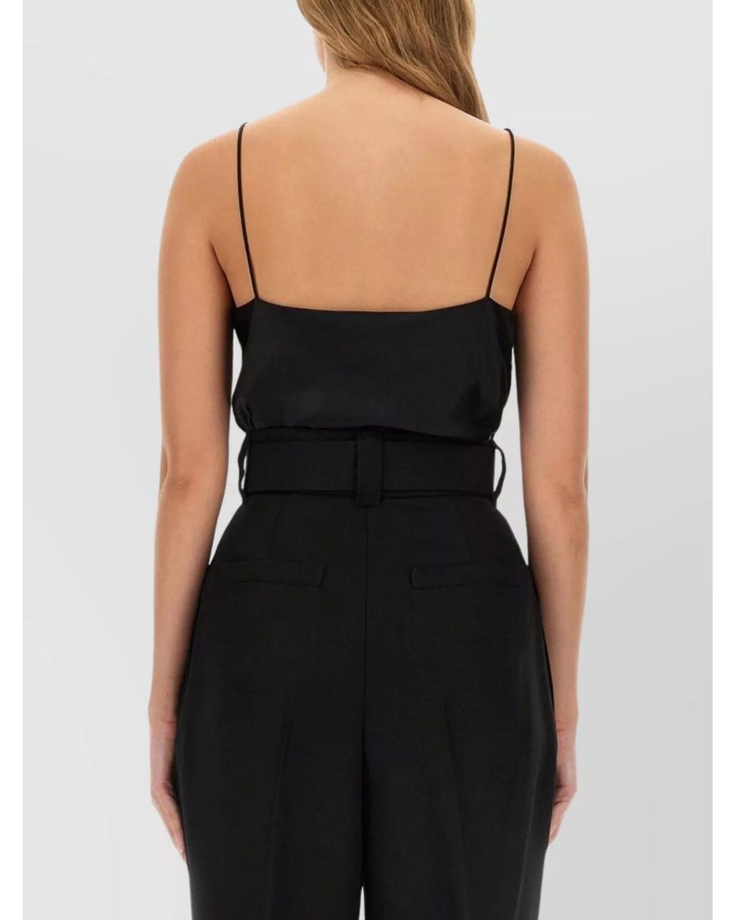 Max Mara Black Silk Sleeveless Top