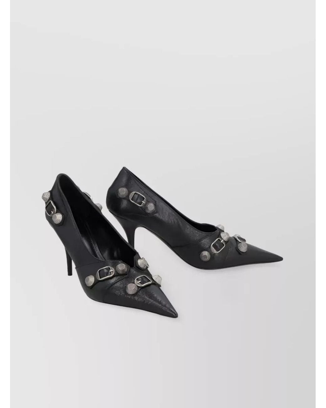Balenciaga Black Lambskin Leather High Heel Pumps