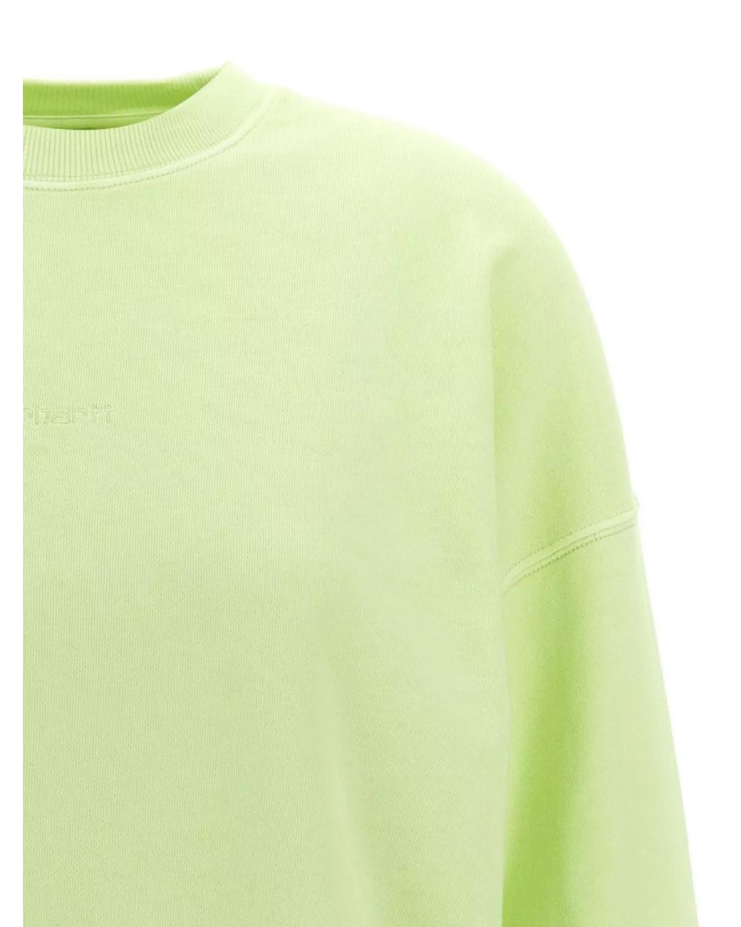 Carhartt Green Crew Neck Sweatshirt Ribbed Cuffs