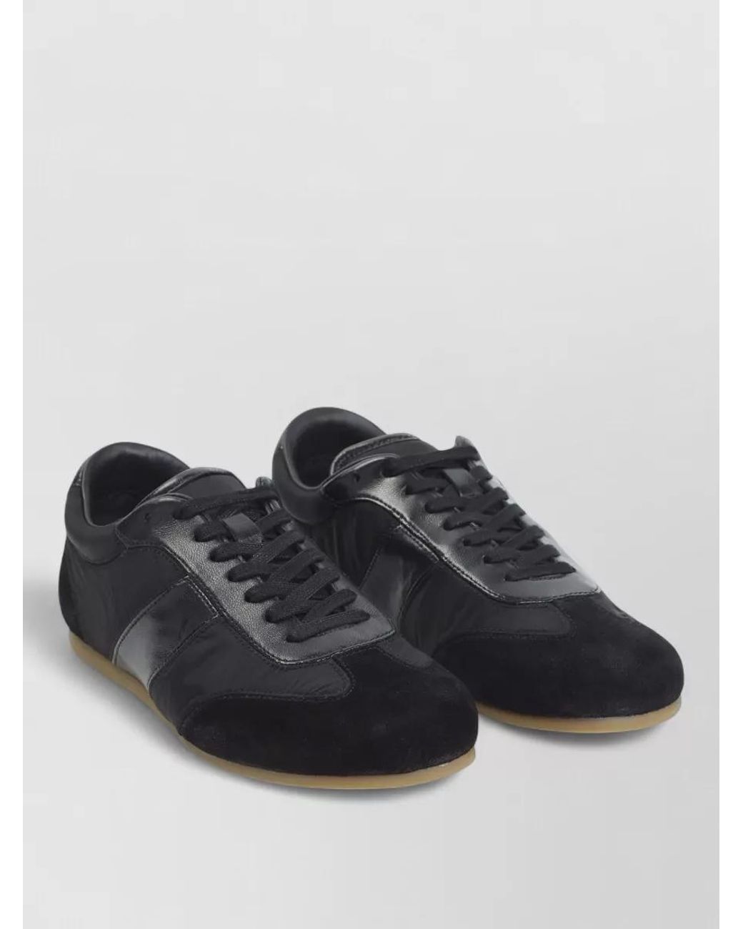Lemaire Black Calf Leather Low-Top Sneakers