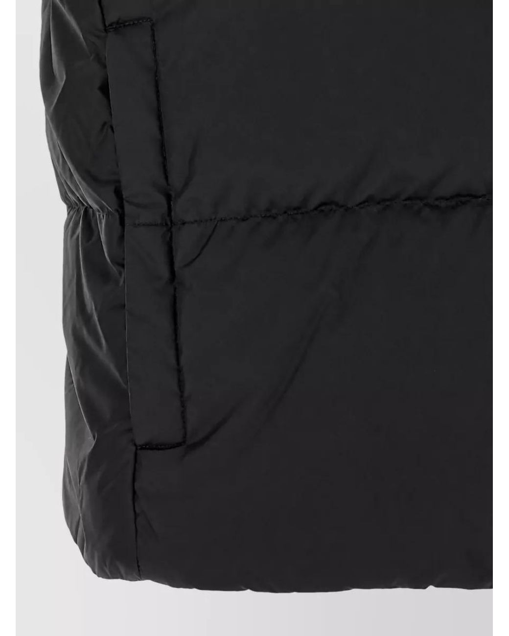Burberry Black Down Cropped Quilted Hooded Jacket