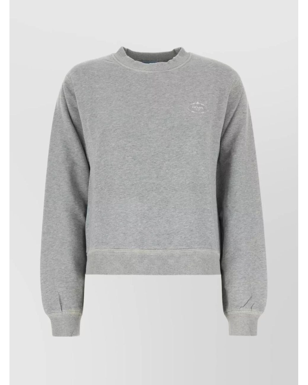 Prada Gray Cotton Sweatshirt