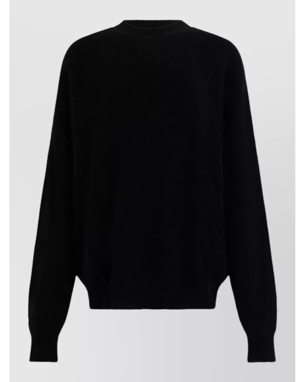Uma Wang Black Cashmere Oversized Crew-Neck Sweater