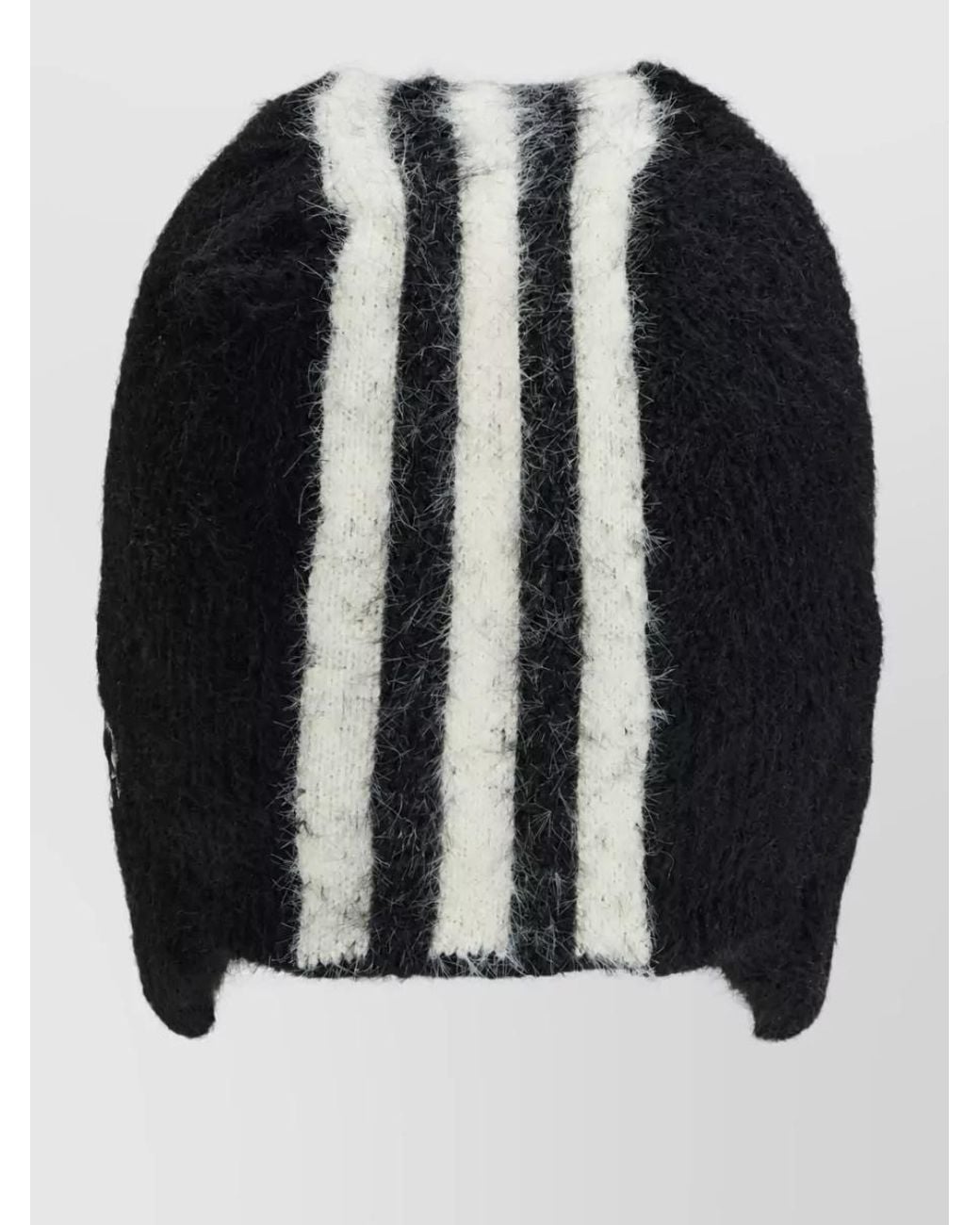 Y-3 Black Striped Cotton Beanie for men
