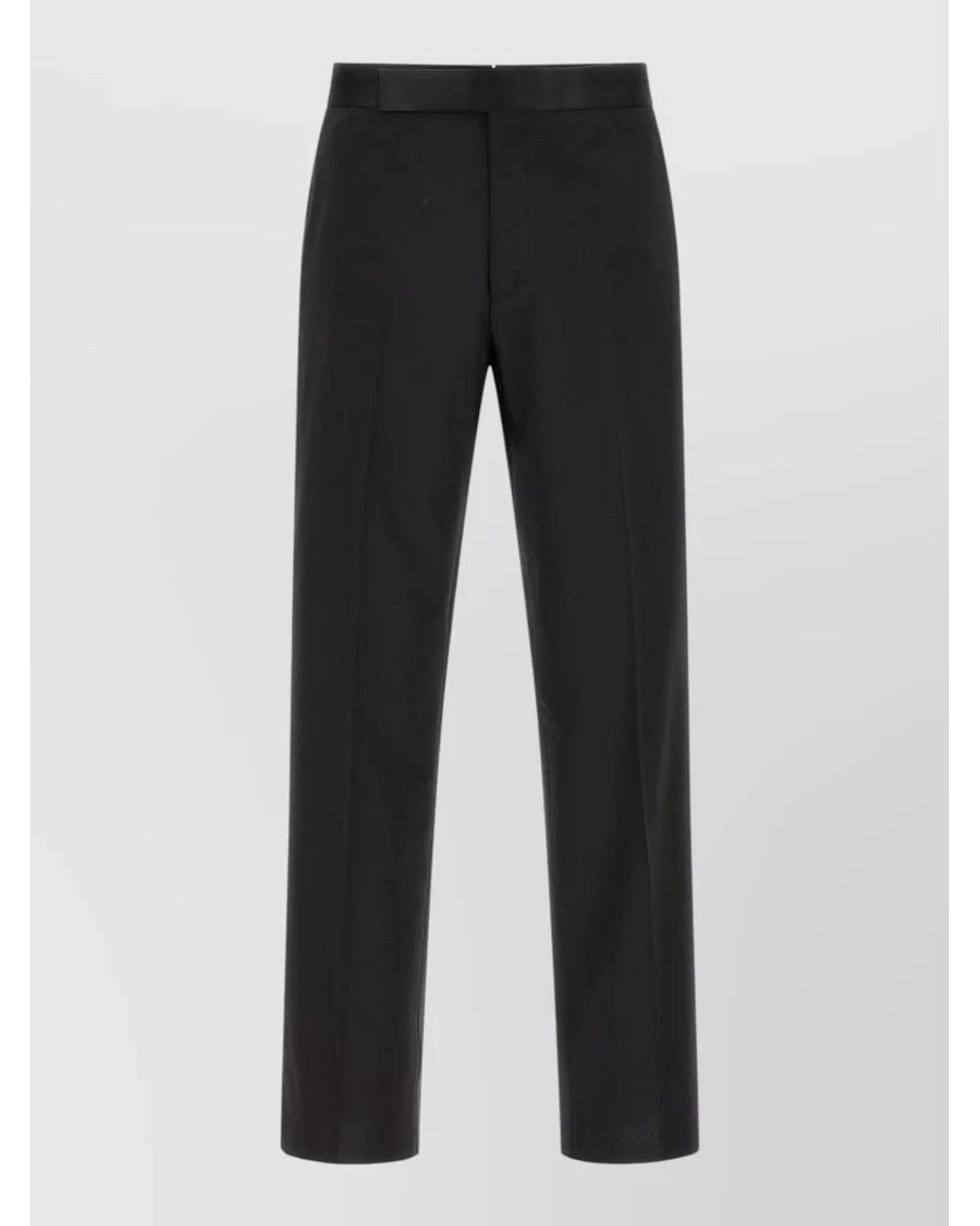 Lardini Black Virgin Wool Straight-Leg Tailored Trousers for men