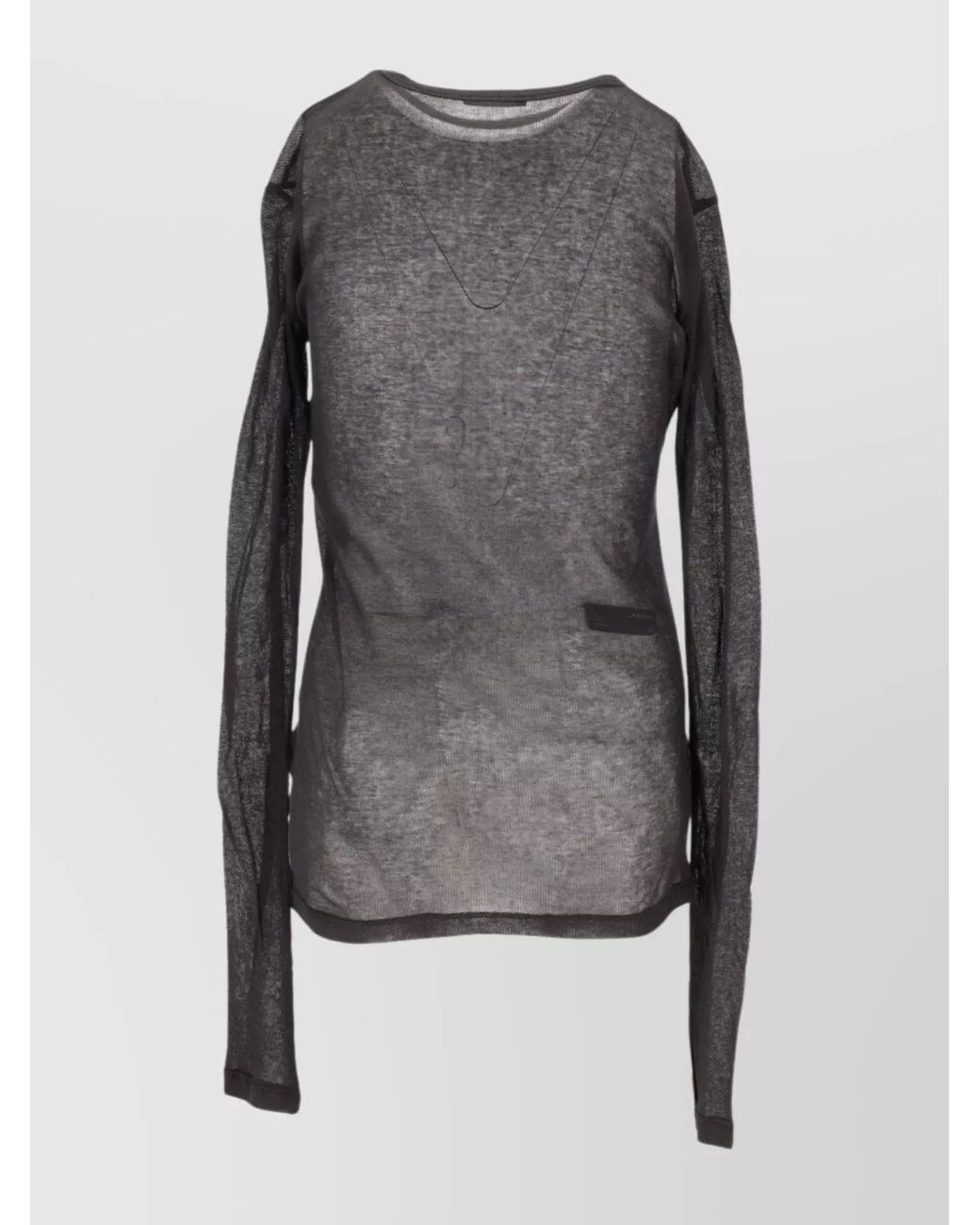 Ann Demeulemeester Gray Slim-Fit Long-Sleeve Cotton T-Shirt