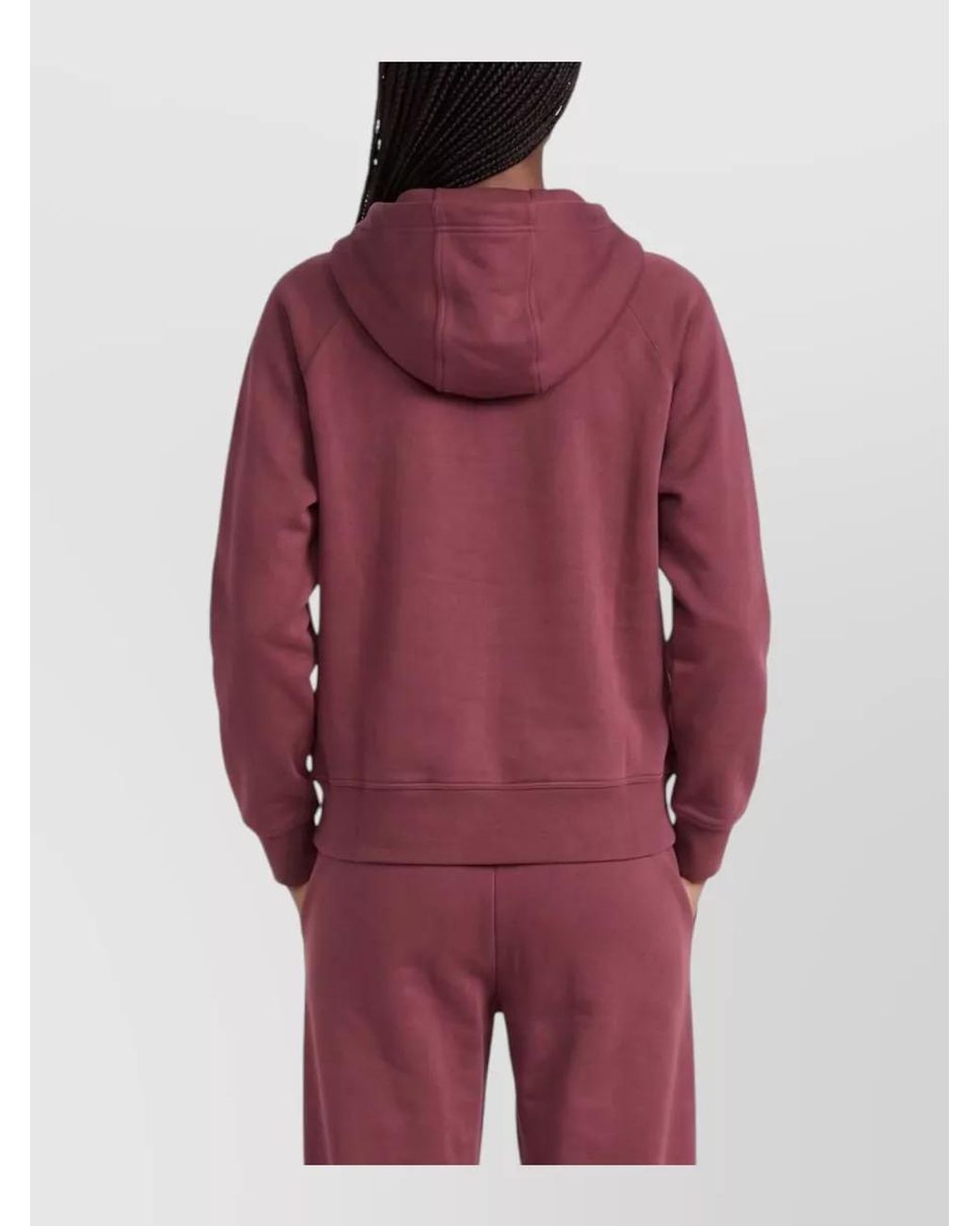 Adidas By Stella McCartney Red Organic Cotton Blend Oversized Zip Hoodie