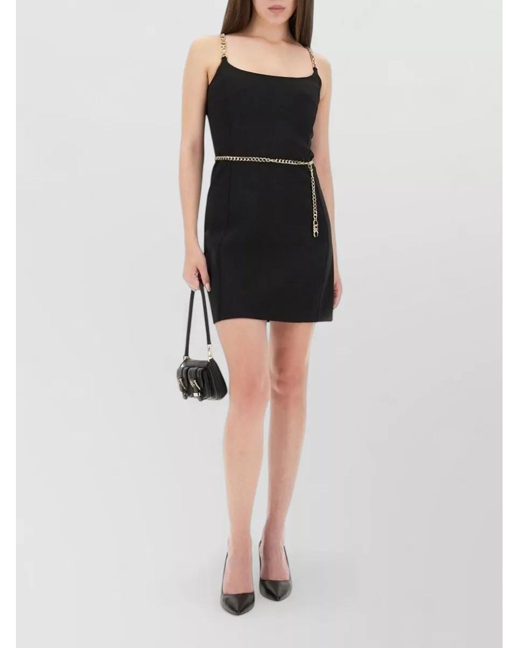 Michael Kors Black Slim-Fit Mini Dress