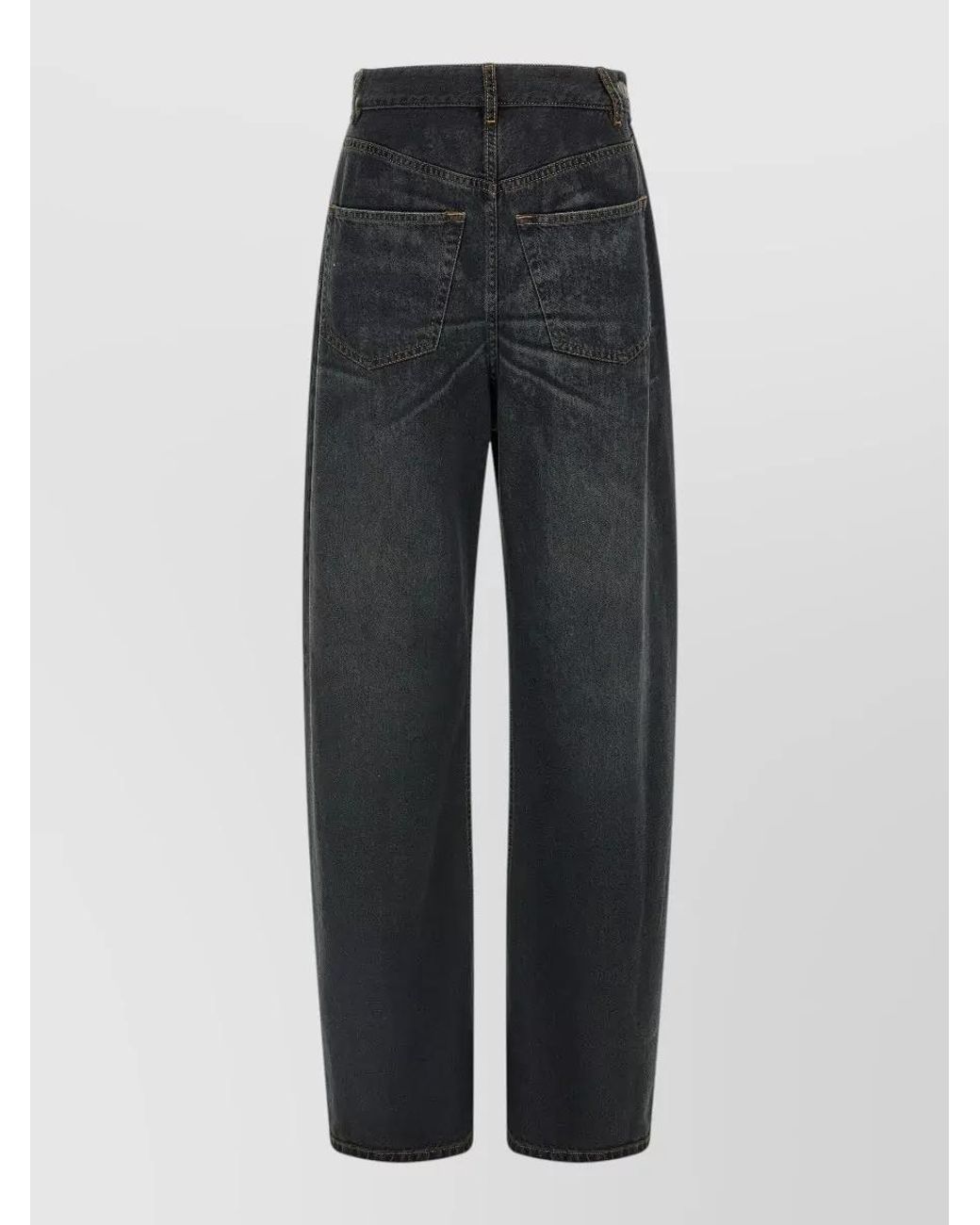 MM6 by Maison Margiela Gray Asymmetric Wide-Leg Denim Jeans