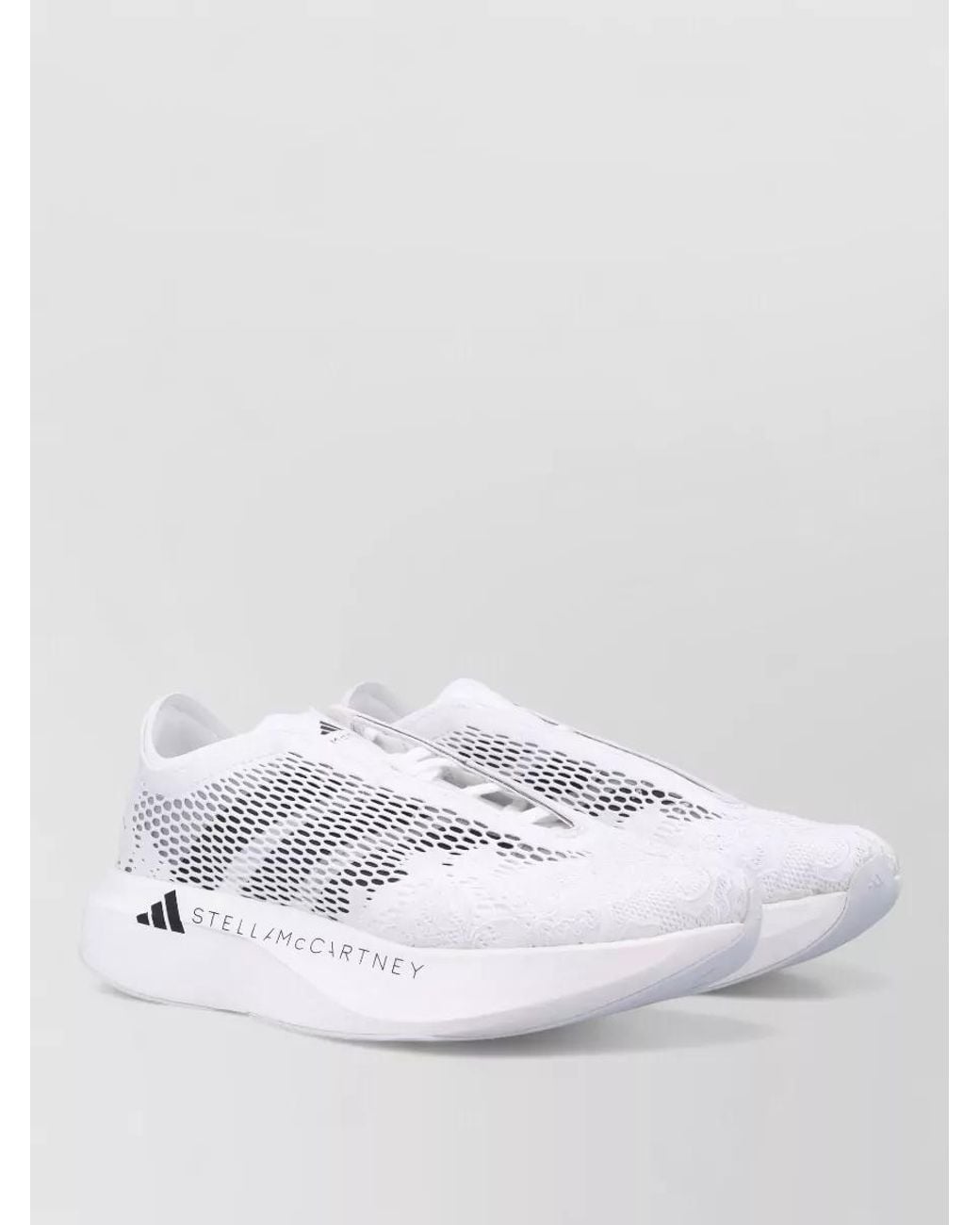 Adidas By Stella McCartney White Synthetic Textile Slip-On Sneakers