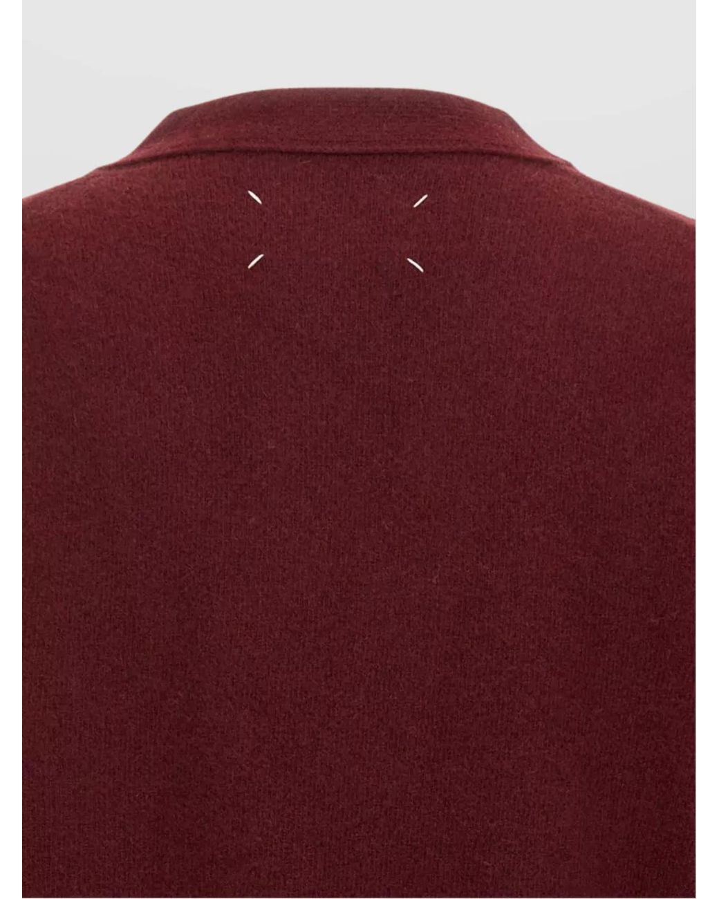Maison Margiela Red Wool Cardigan for men