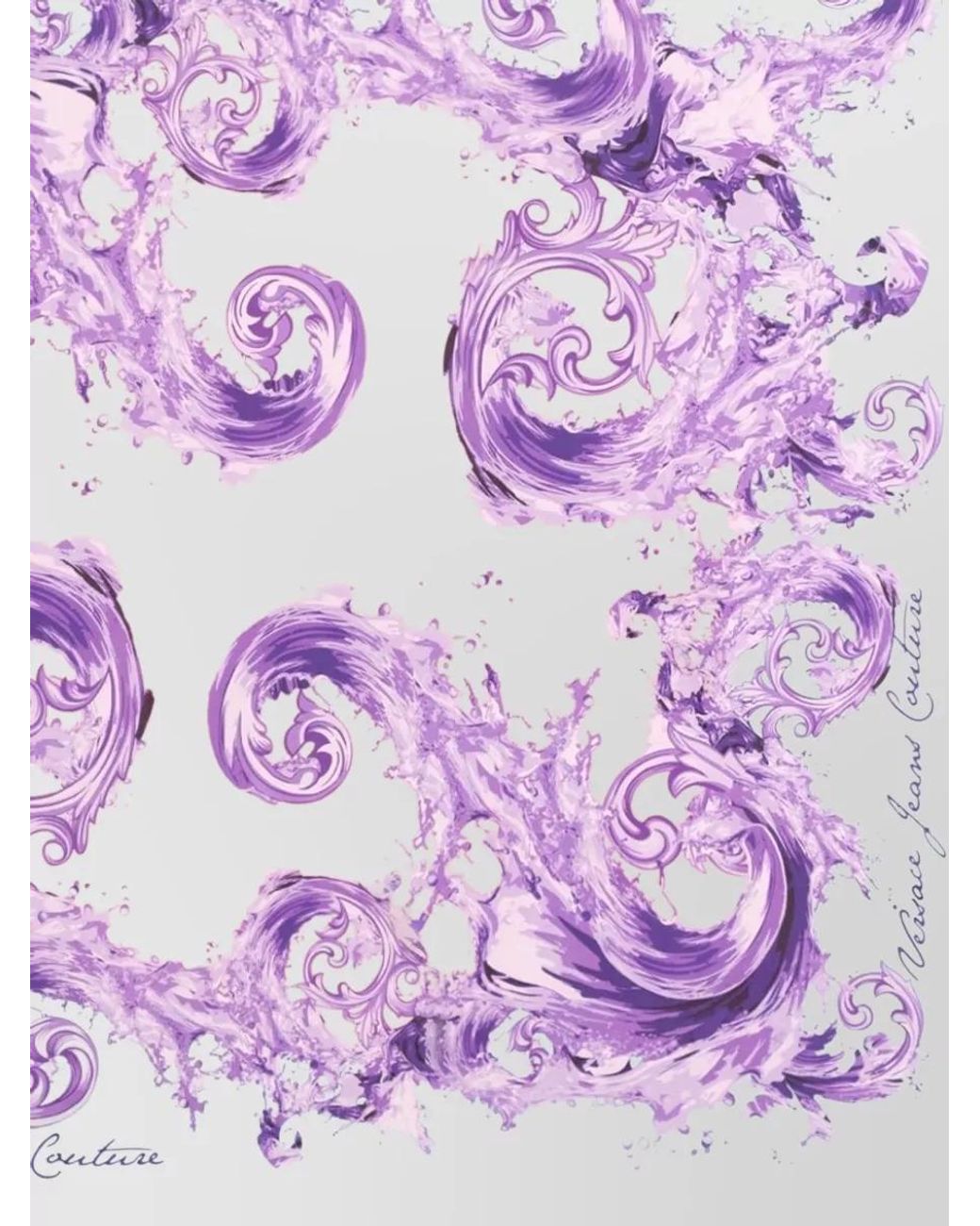 Versace Jeans Couture Purple Silk Scarf