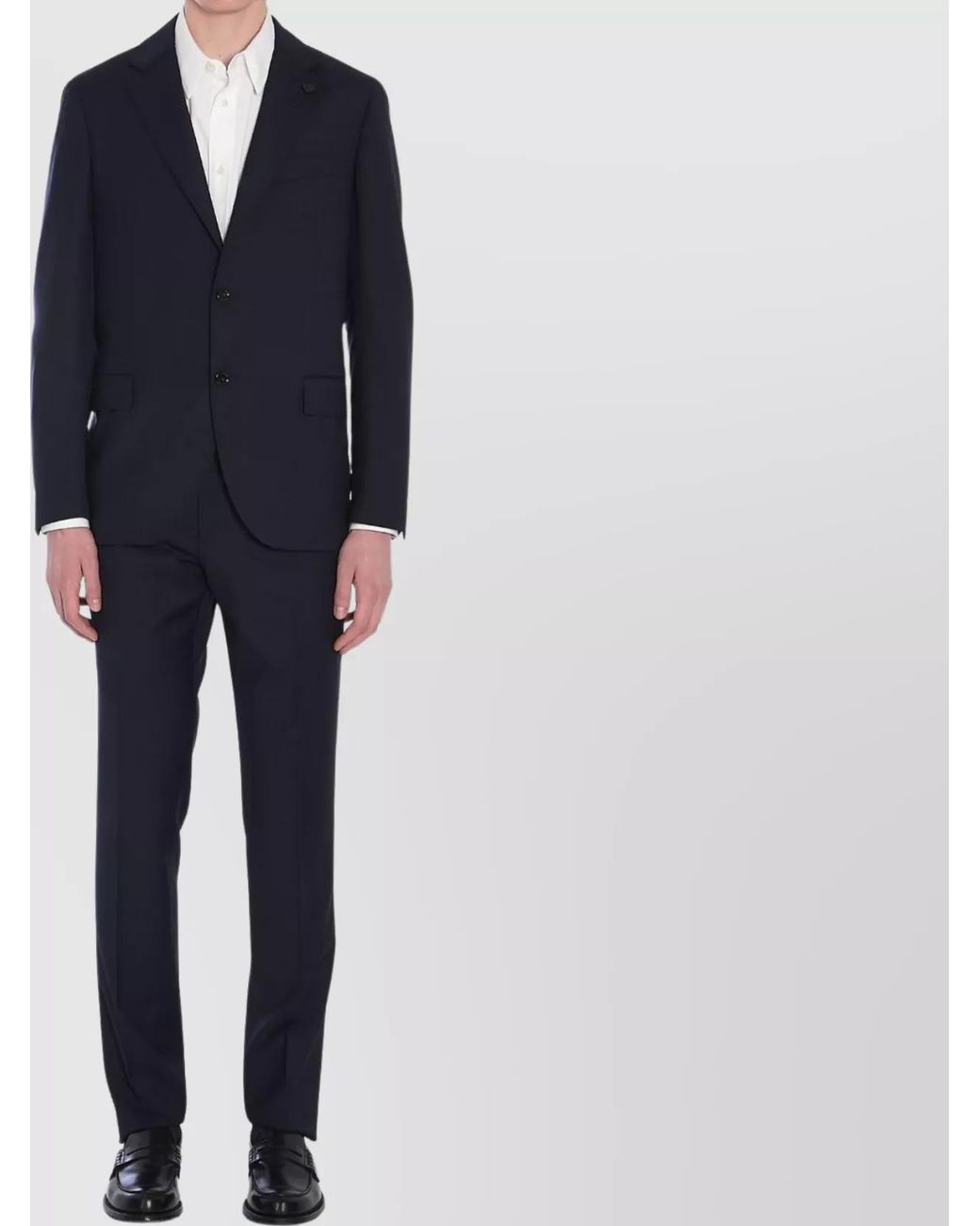 Lardini Blue Virgin Wool Regular-Fit Straight-Leg Two-Piece Suit for men
