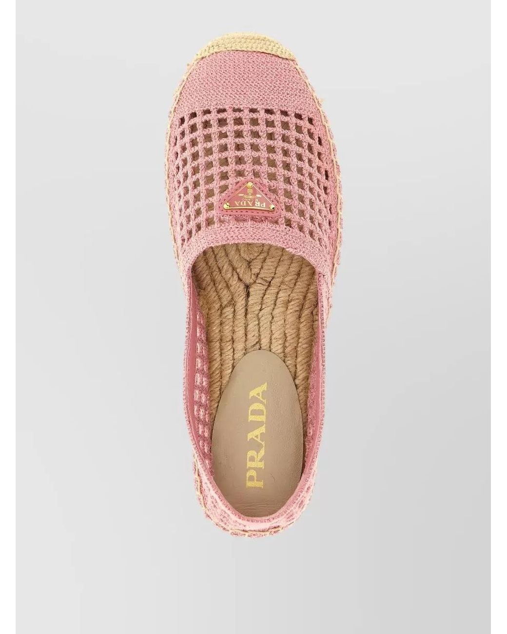 Prada Pink Crochet Espadrilles