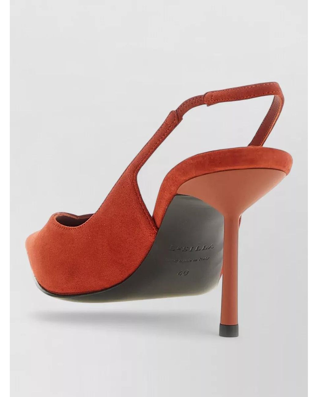 Le Silla Red Leather Slingback Mules
