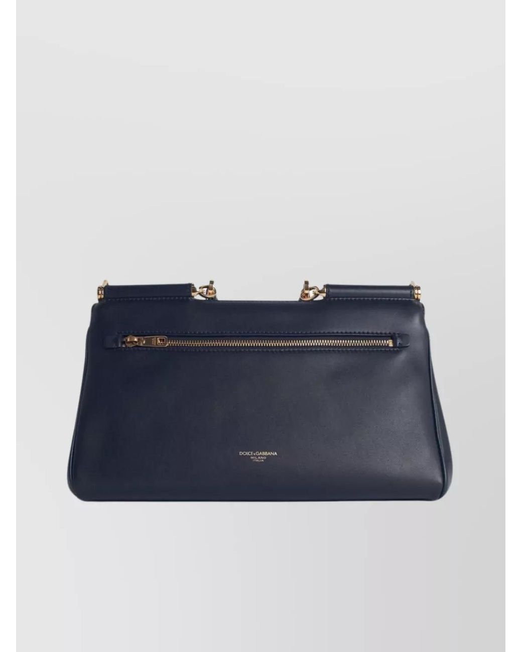 Dolce & Gabbana Blue My Sicily Medium Leather Shoulder Bag