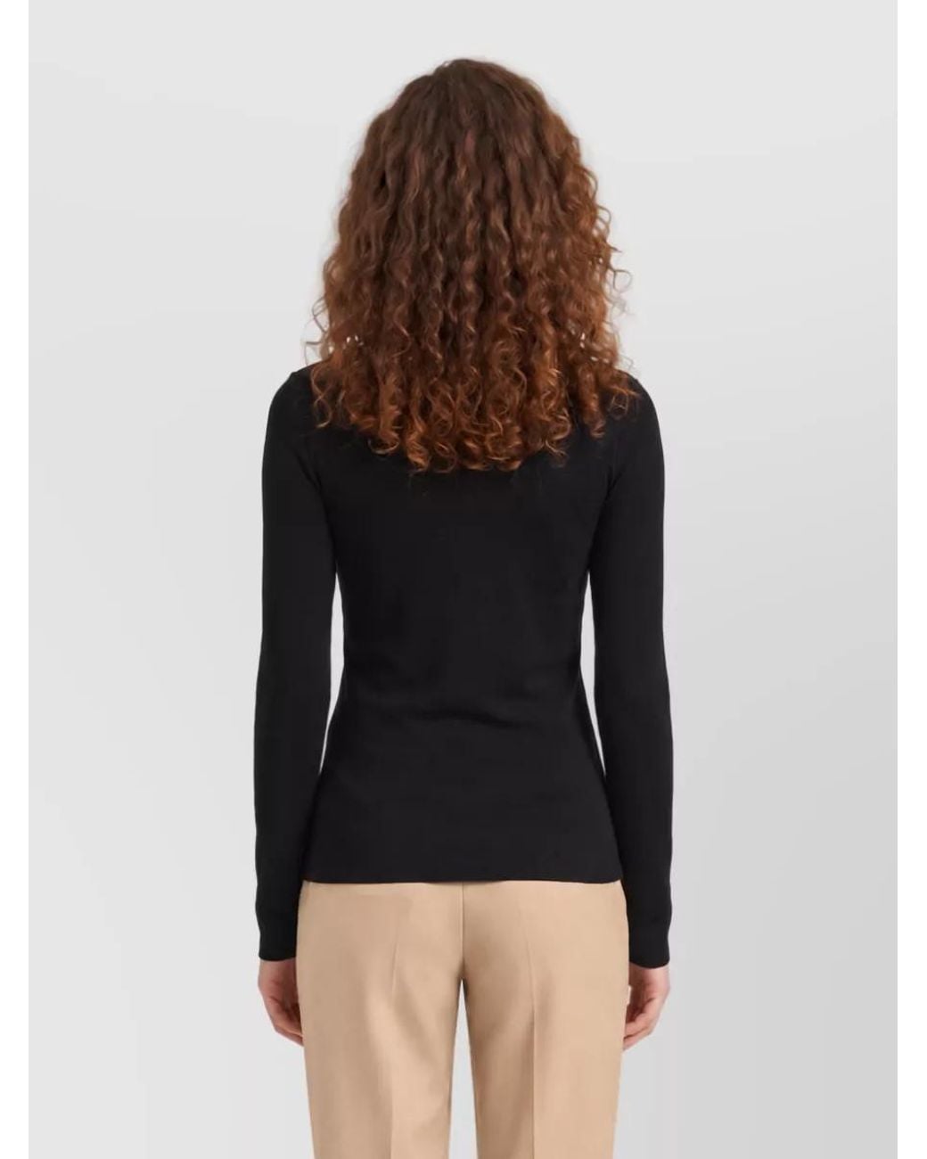 Gucci Black High-Neck Long-Sleeve Stretch Jersey Top