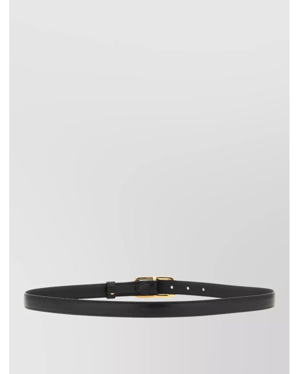 Fendi Gray Leather Thin Belt