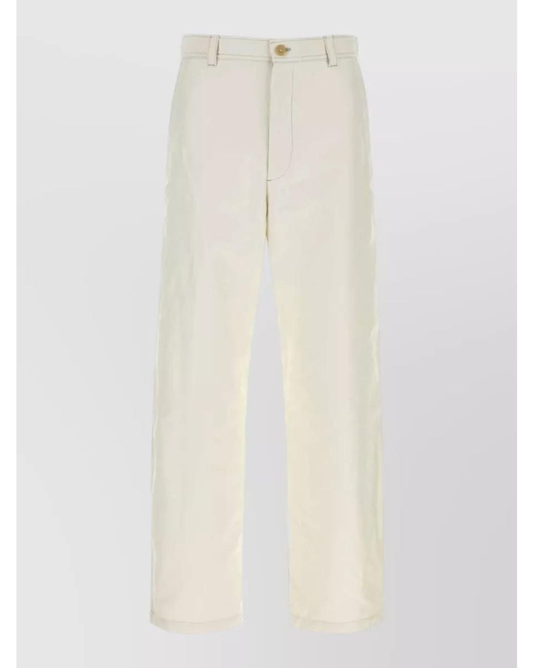 A.P.C. White Straight-Leg Trousers for men